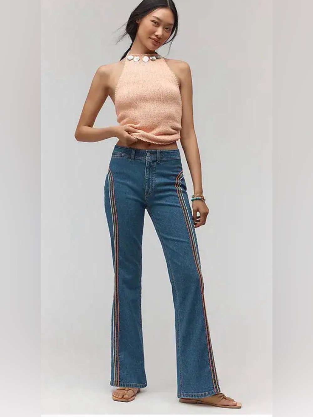 Anthropologie Pilcro Rainbow HR Bootcut Jeans